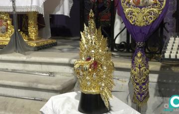 La restauración de la corona del nuevo paso del Nazareno se estrenará el Jueves Santo. 