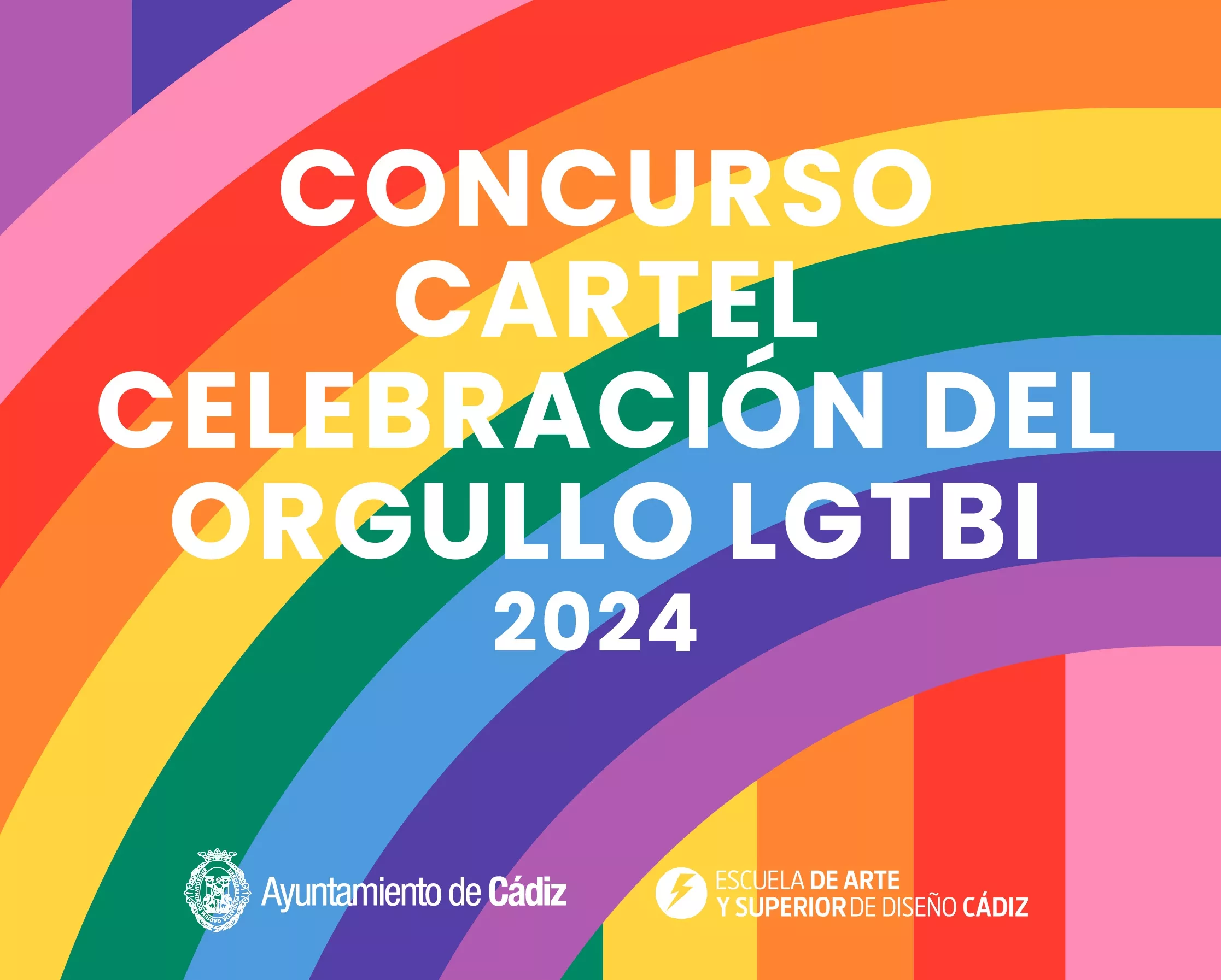 Cartel del concurso para la celebración del Orgullo LGTBI 2024 en Cádiz. 