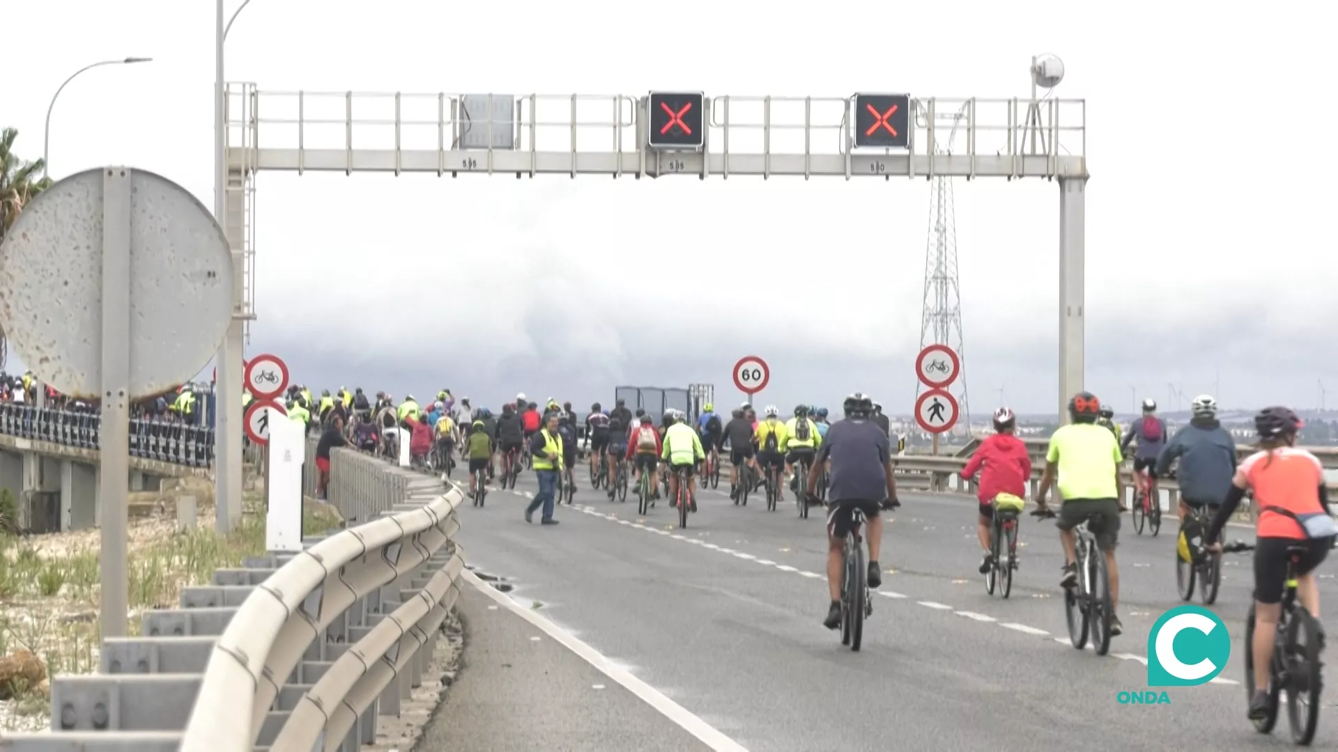 Marcha convocada por la Asamblea Ciclista de la Bahía de Cádiz, en una imagen de archivo. 