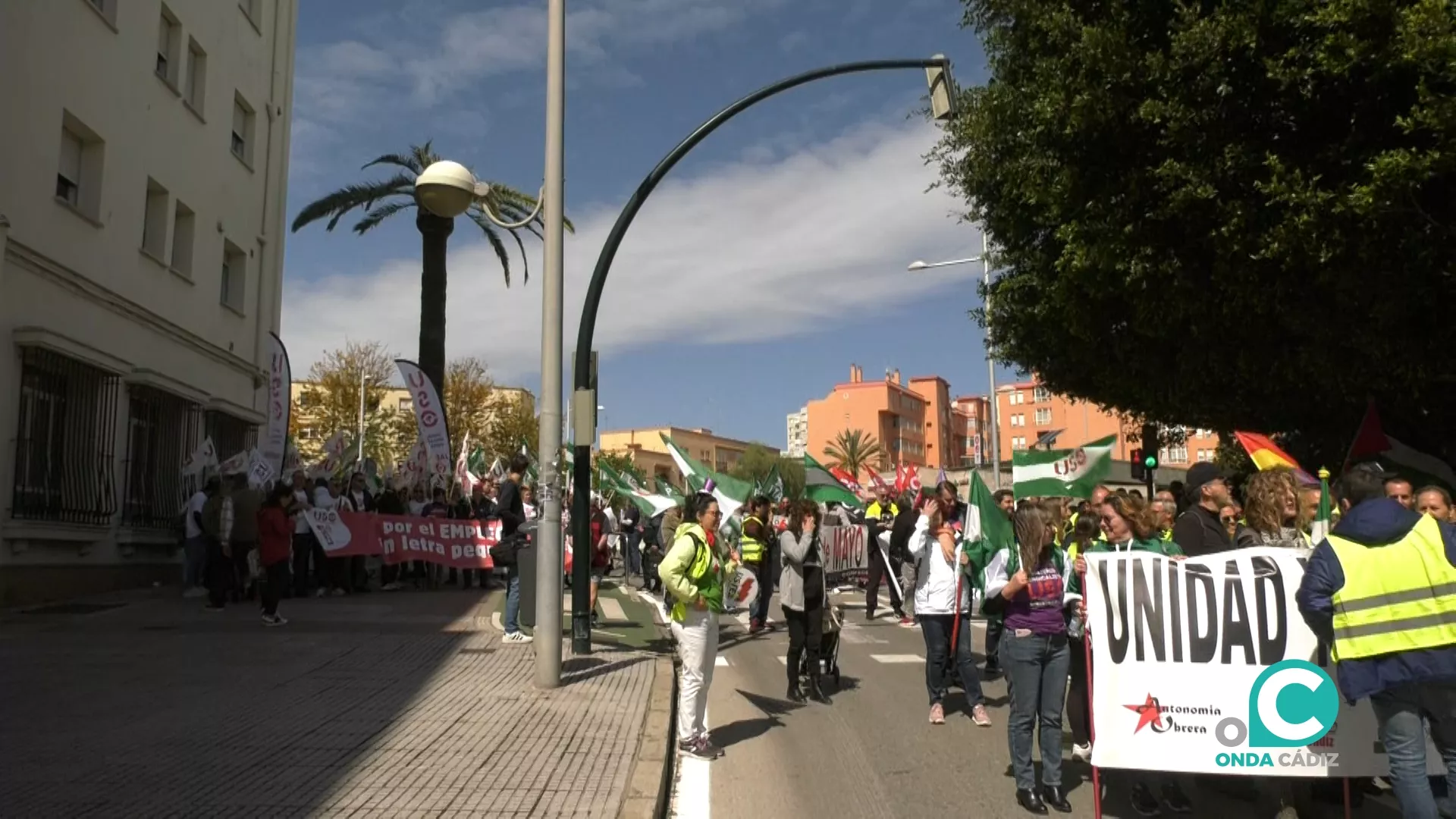 Imagen del arranque de la manifestación en San Severiano 