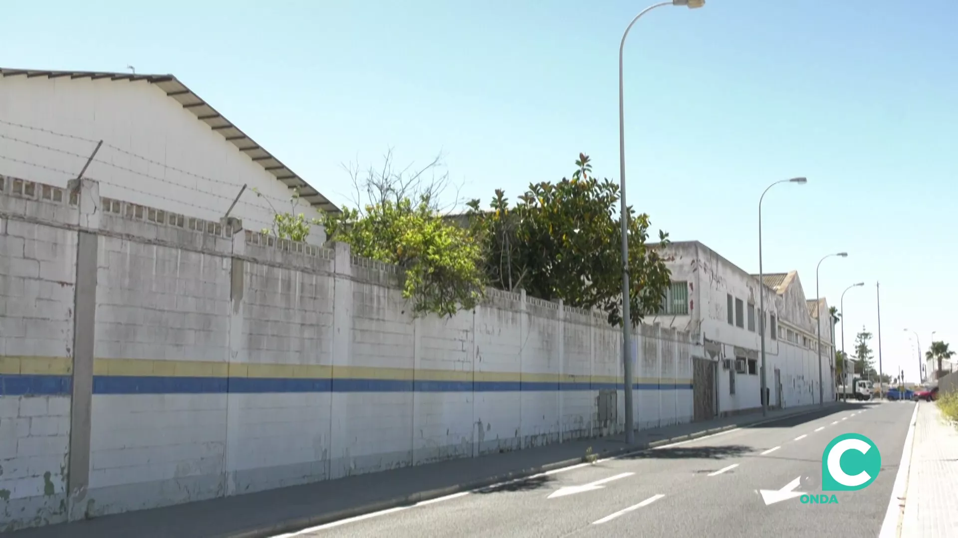 Imagen de la calle Algeciras, donde se ha producido el accidente laboral. 