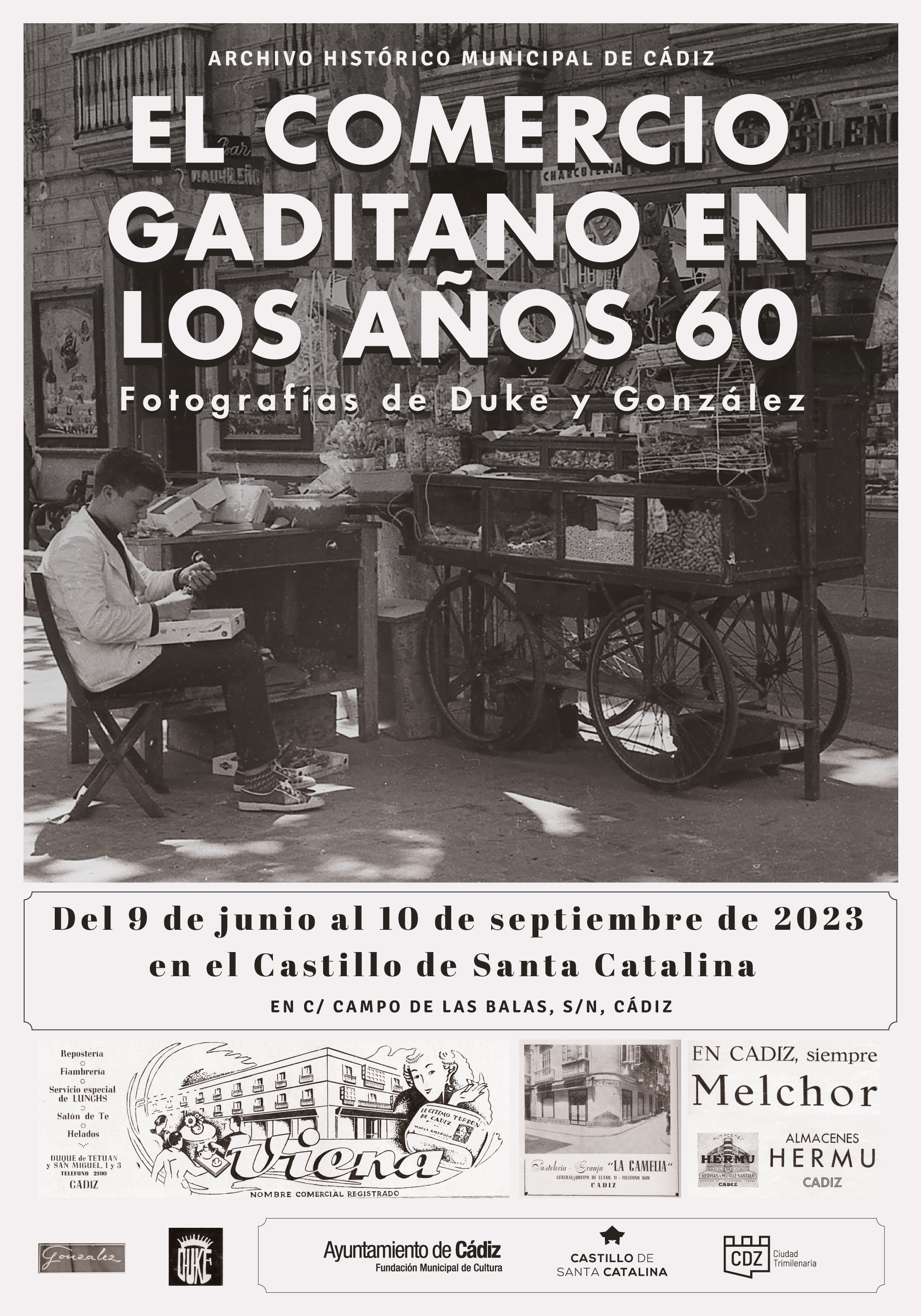 El castillo de santa catalina estrena este viernes la exposición "elcomercio gaditano en los años 60"
