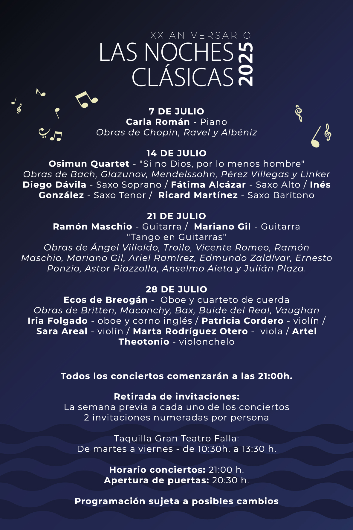 Xx las noches clásicas 2025