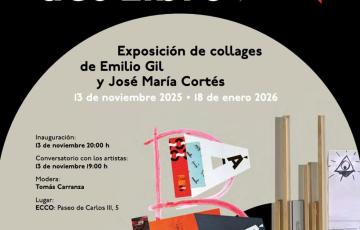 Exposición de collages: cádiz, estación del libro