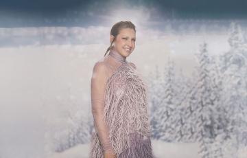 Navidad con niña pastori