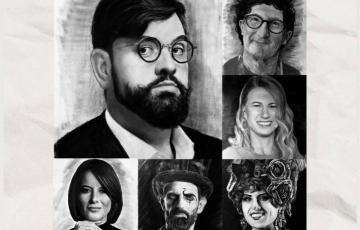 "el carnaval de cádiz a lápiz" retratos de irene vélez