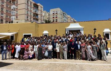 El homenajeado Antonio Sancho durante la celebración del homenaje en el Baluarte de los Mártires