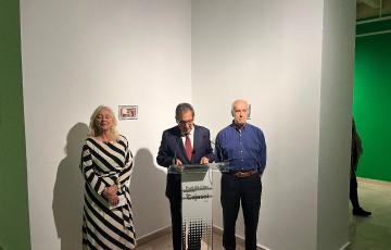 Mercedes Colombo, Antonio Pulido y el comisario de la exposición Pepe Cobos.