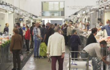 Interior del Mercado Central de Abastos de Cádiz.