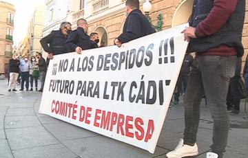 Protesta de los trabajadores de LTK en San Juan de Dios