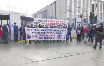 UGT se movilizó hace un mes  en defensa de la planta de Puerto Real