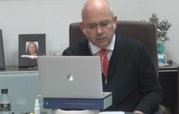 El Presidente de la CEC, Javier Sánchez Rojas, durante el comité ejecutivo celebrado telemáticamente
