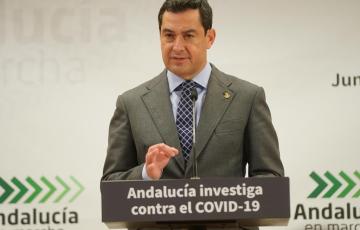 El presidente de la Junta de Andalucía en una comparecencia