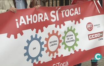 Imagen de la pancarta con el lema de la movilización 