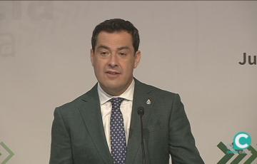 El presidente de la Junta de Andalucía, Juan Manuel Moreno Bonilla 