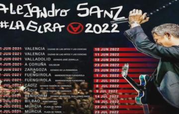 Cartel con las fechas de los conciertos para 2022 