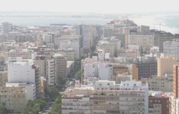 Vista aérea del parque inmobiliario de Cádiz