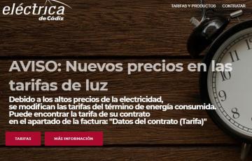 web de Eléctrica de Cádiz