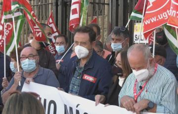 Protesta sindical por el cumplimiento de la Ley de Riesgos Laborales 