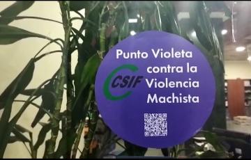 Punto violeta en la sede de CSIF Cádiz