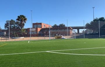 Finalizan los trabajos para dotar al Complejo Deportivo Elcano de un campo de fútbol 11.