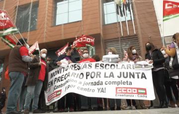 CCOO Cádiz exige que se acabe con la precariedad de los monitores escolares