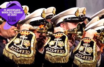 Onda Cádiz TV emite el concierto del 25 Aniversario de la fundación de la banda del Rosario.