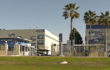 Entrada del Centro Bahía de Cádiz (CBC) de Airbus en El Puerto de Santa María