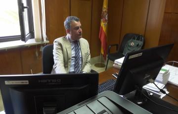 El nuevo fiscal jefe, Ángel Núñez, en su despacho de la Audiencia Provincial