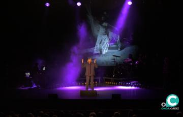 El cantaor jerezano José Mercé durante su actuación en el Falla 