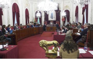 Imagen del salón de plenos durante esta sesión ordinaria de diciembre 