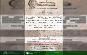 Cartel anunciador del seminario “Los años previos a la ocupación francesa”