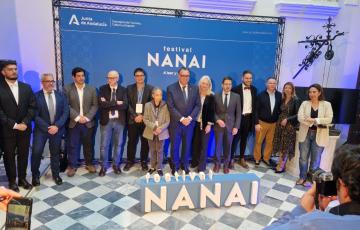 Foto de familia de la presentación del Festival Nanai en la Casa Pinillos