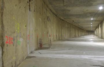 Imagen del interior del túnel de acceso de la nueva Terminal de Contenedores del puerto de Cádiz