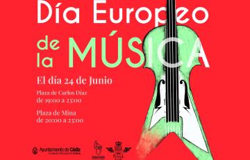 Imagen del cartel anunciador de la Fiesta de la Música de Cádiz 2023