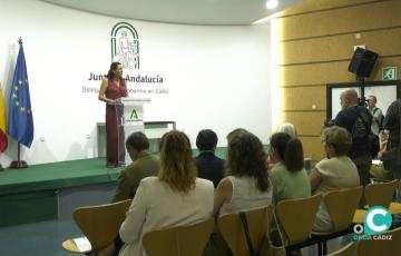 La consejera de Igualdad en un acto en Cádiz