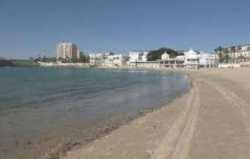 La playa de La Caleta en Cádiz.
