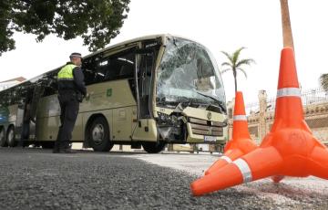 Imagen del autobús interurbano implicado en el accidente 