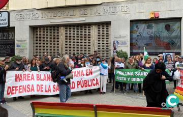 Manifestación en defensa de la sanidad pública en Plaza del Palillero.