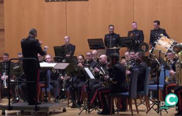 Un momento del concierto de la Unidad de Música del Tercio del Sur en el Palacio del Congresos de Cádiz