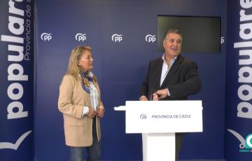 El diputado nacional y coordinador del PP de Cádiz, Ignacio Romaní, en rueda de prensa. 