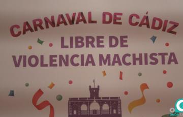 Imagen de la campaña municipal Carnaval de Cádiz, libre de violencia machista.