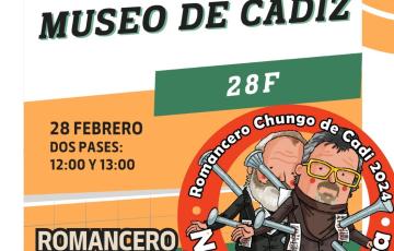 cartel anunciador de las actividades del Museo de Cádiz con motivo del 28-F