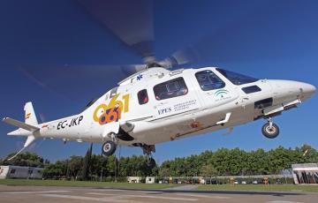  Helicóptero sanitario en una imagen de archivo