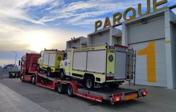 Vehículos del Consorcio de Bomberos que han sido donados a efectivos de Paraguay