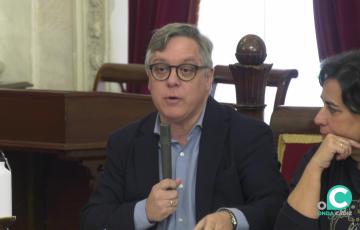 El portavoz del PSOE en el Ayuntamiento de Cádiz, Óscar Torres