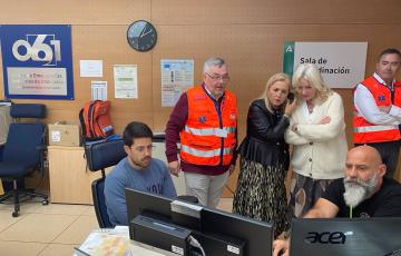 Mercedes Colombo y Eva Pajares en el Centro de Emergencias Sanitarias 061