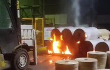 Incendio en las instalaciones de Acerinox en Los Barrios