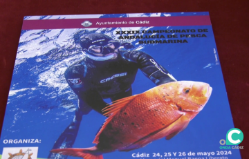 Cartel del Andaluz de Pesca Submarina que se celebrará este fin de semana en Cádiz.