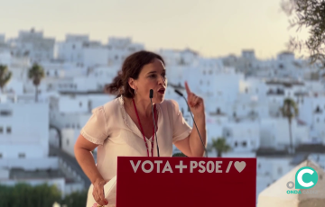 La candidata al Parlamento europeo por el PSOE interviene en Vejer
